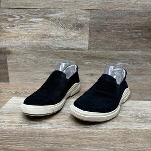 Franco Sarto Black Suede Slip On Shoes Women's Size 8.5